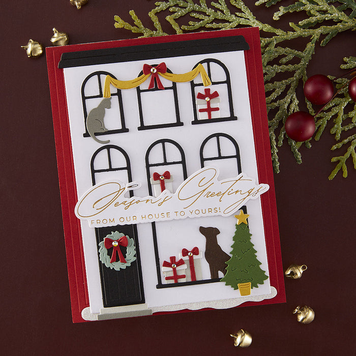 Christmas Cheer Sentiments BetterPress Plate & Die Set by Yana Smakula