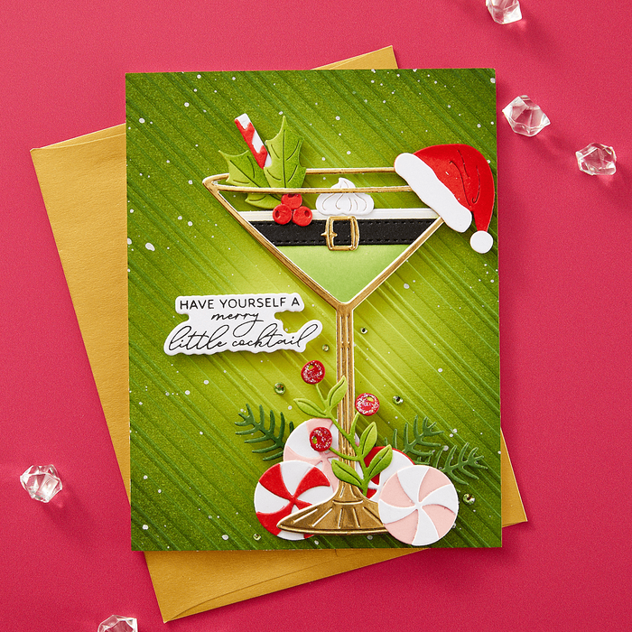 Christmas Cocktails Etched Dies