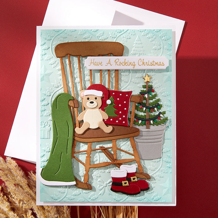 Christmas Rocking Chair Etched Dies by Annie Williams