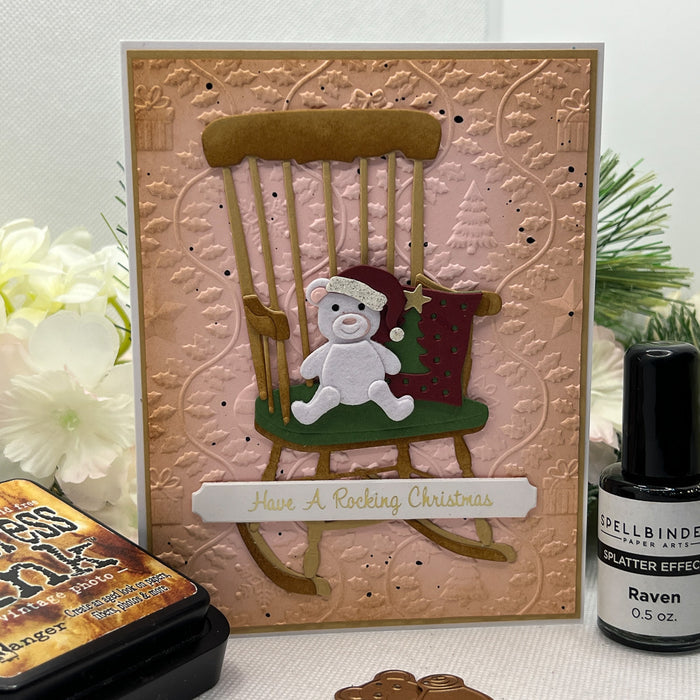 Christmas Rocking Chair Etched Dies by Annie Williams