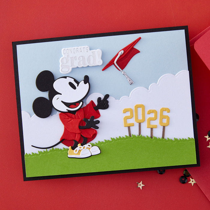 Classic Mouse Graduation Etched Dies