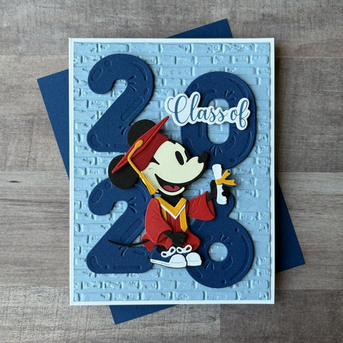 Classic Mouse Graduation Sentiments Press + Foil Plate & Die Set