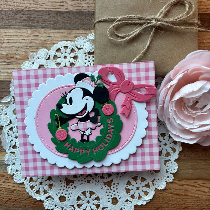 Classic Mouse Holiday Wreath Etched Dies