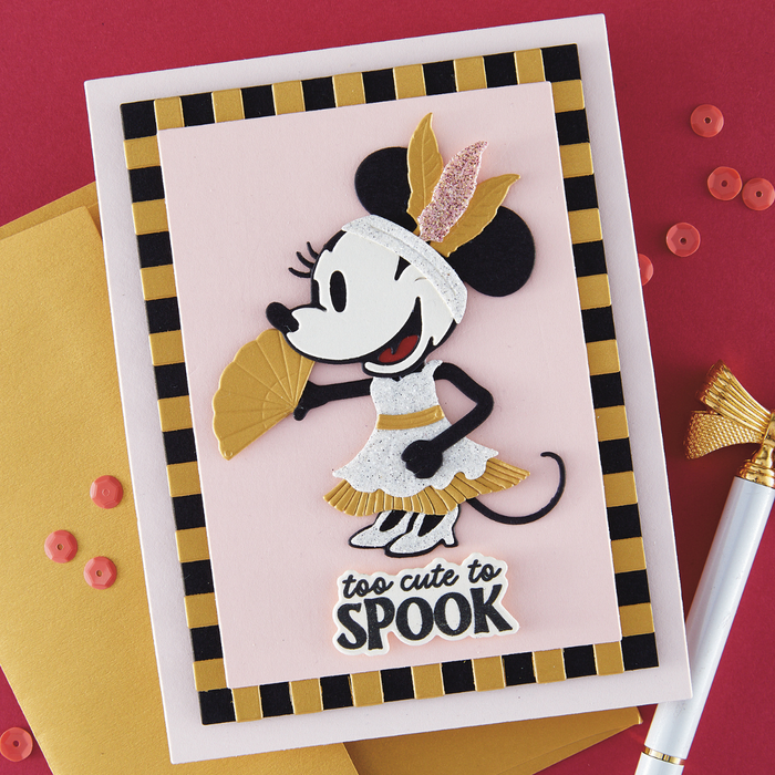 Classic Mouse Trick-or-Treat Sentiments Stamp & Die Set