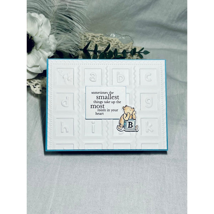 Classic Pooh Baby Blocks 3D Embossing Folder with Simple Stories