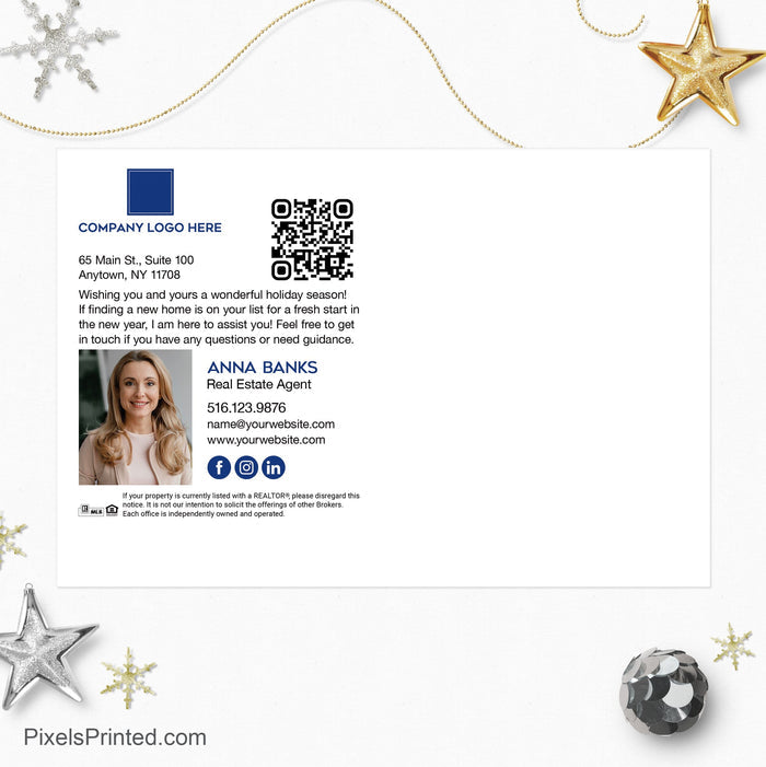 Coldwell Banker Christmas recipe postcards PixelsPrinted