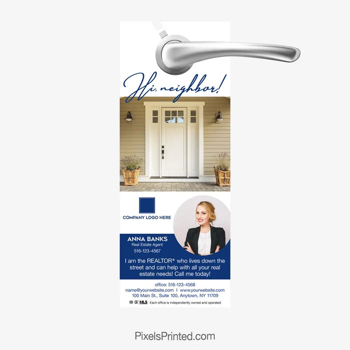 coldwell banker realtor neighborhood introduction door hanger
