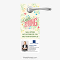 Spring agent introduction door hanger for Coldwell Banker Realty