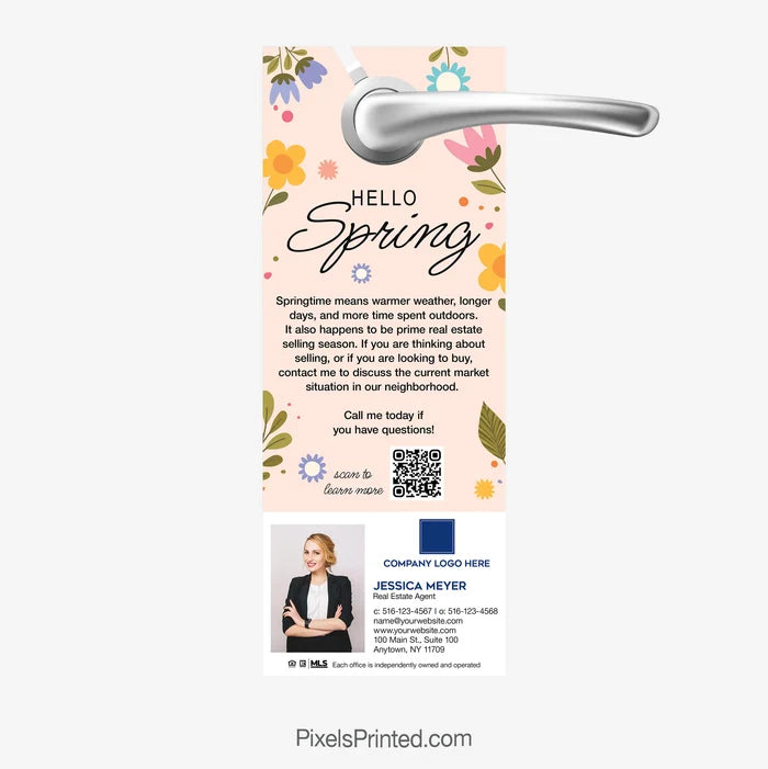 Hello spring real estate door hanger for Coldwell Banker Realty