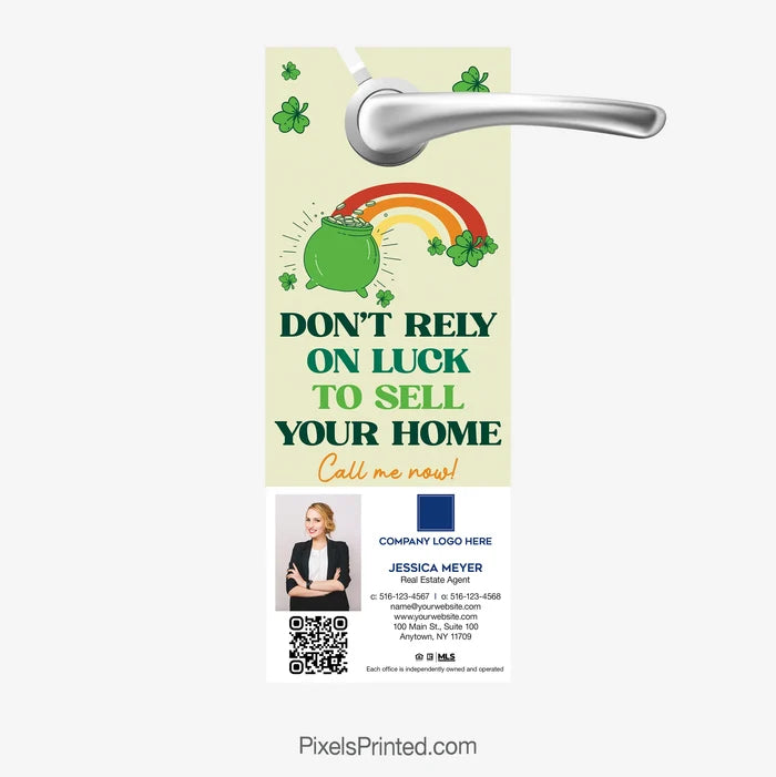 Lucky to be your neighbor St. Patrick’s Day door hanger for Coldwell Banker Realty
