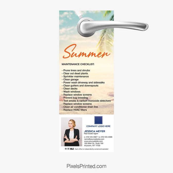 Coldwell Banker summer maintenance tips door hangers for real estate agents