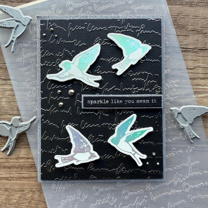 Collaged Birds BetterPress Plates & Die Set by Dina Wakley
