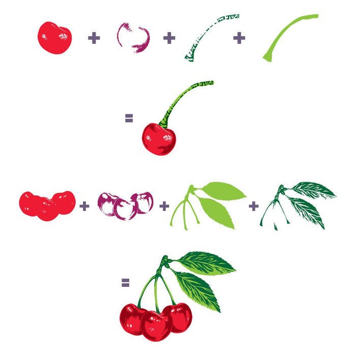 Color Layering Cherries Clear Stamp Set