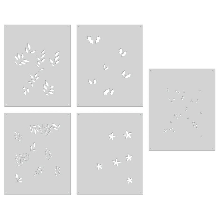 Color Layering Christmas Foliage Stencils
