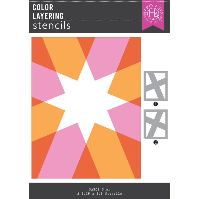 Color Layering Star Stencils