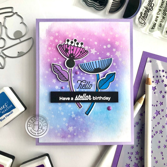 Color Layering Stellar Flowers Clear Stamp Set