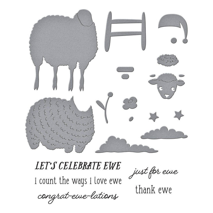 Counting Sheep Clear Stamp & Die Set