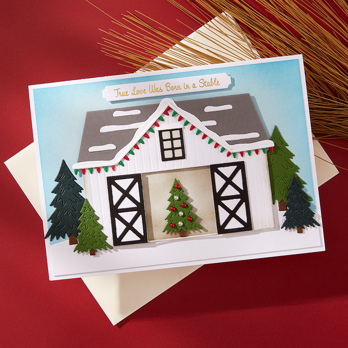 Country Christmas Banner & Sentiments Press + Foil Plate & Die Set by Annie Williams