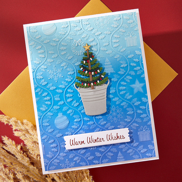 Country Christmas Banner & Sentiments Press + Foil Plate & Die Set by Annie Williams