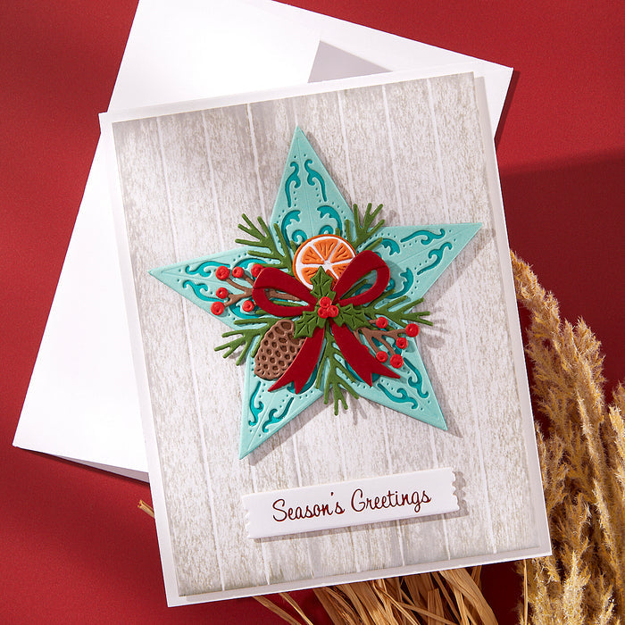 Country Christmas Banner & Sentiments Press + Foil Plate & Die Set by Annie Williams