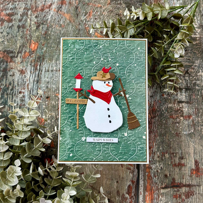 Country Snowman Etched Dies by Annie Williams