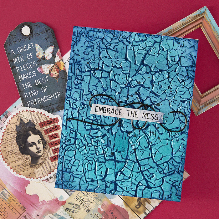 Crackle Paint 3D Embossing Folder