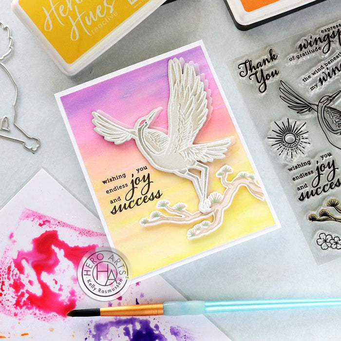 Crane Wishes Clear Stamp Set