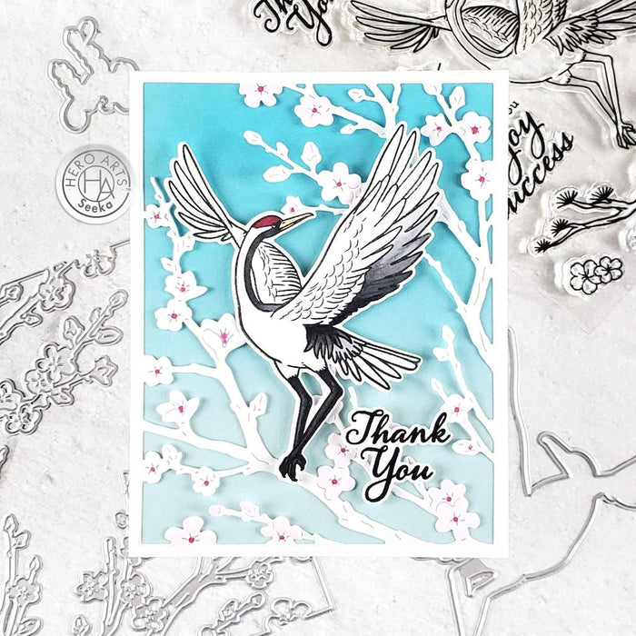 Crane Wishes Clear Stamp Set