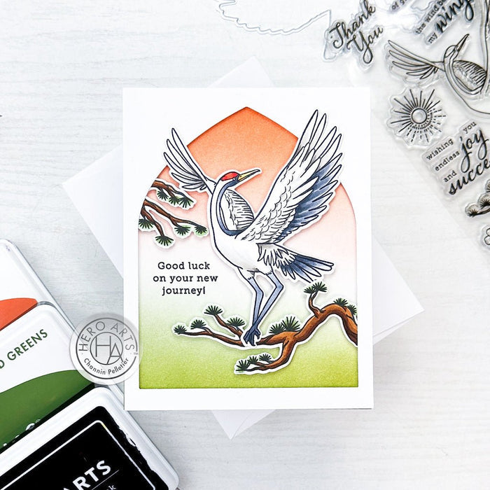 Crane Wishes Stamp & Cut