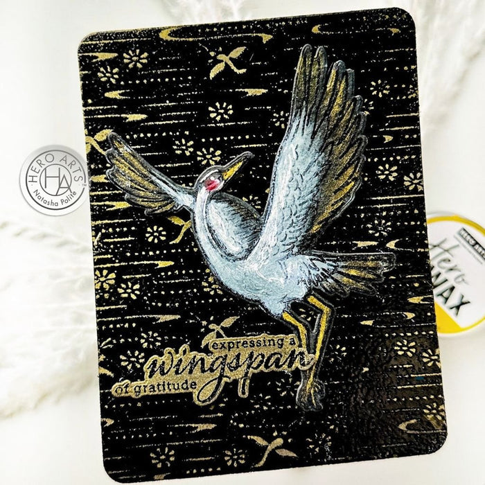Crane Wishes Stamp & Cut