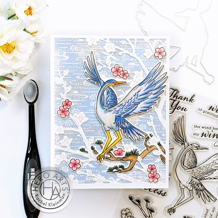 Crane Wishes Stamp & Cut