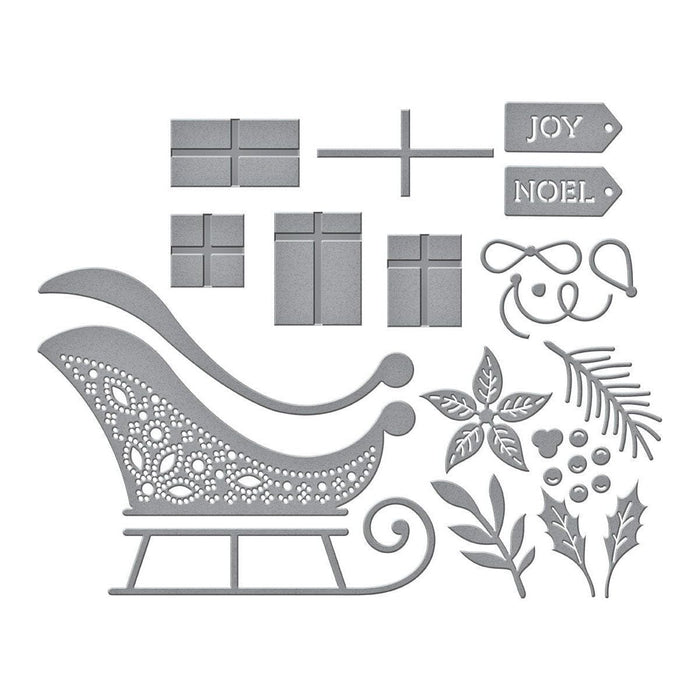 Delivering Joy Sleigh Etched Dies from the Handmade Holidays Collection