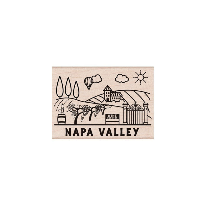 Destination Napa Valley Woodblock Stamp