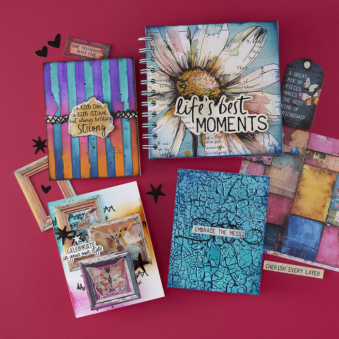 Distress Mix 3D Embossing Folder