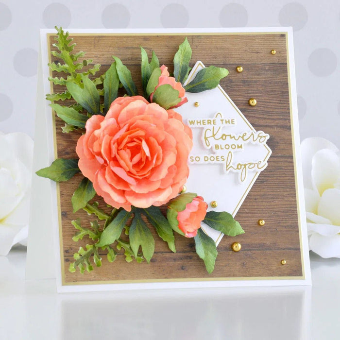 Double & Single Peonies Etched Dies from Susan's Spring Flora by Susan Tierney-Cockburn