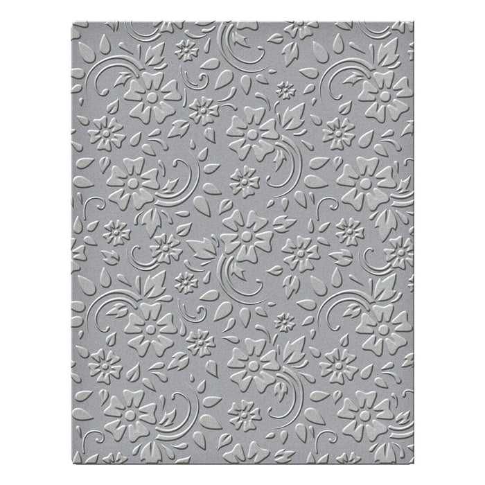 Em-bossing Fold'ers Flowers & Leaves 4.25 x 5.5 in Single Sided