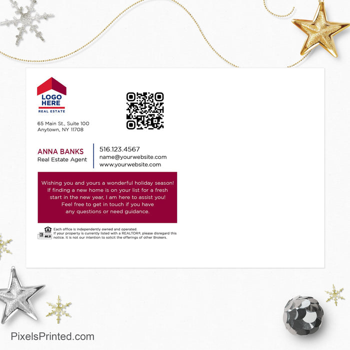 ERA real estate Christmas holiday postcards PixelsPrinted