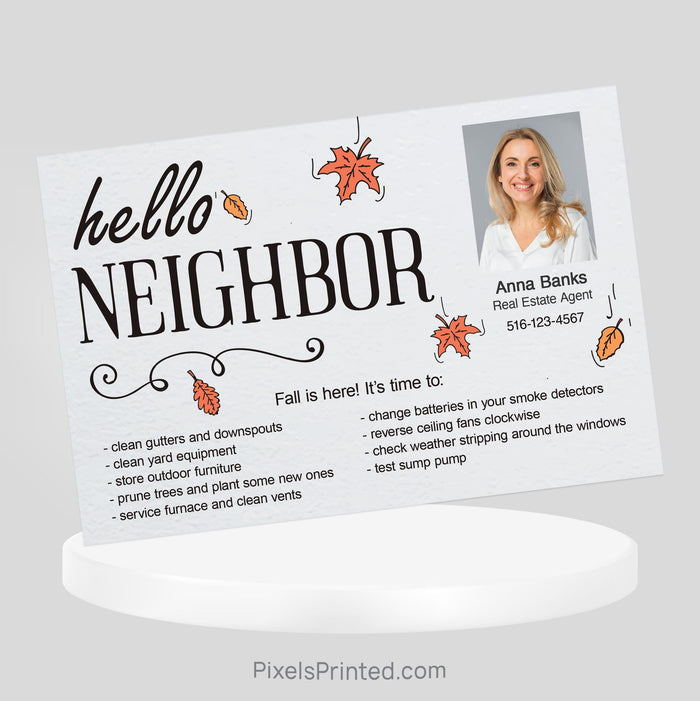 ERA real estate fall maintenance checklist postcards PixelsPrinted