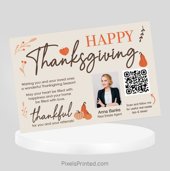 ERA real estate fall Thanksgiving postcards PixelsPrinted