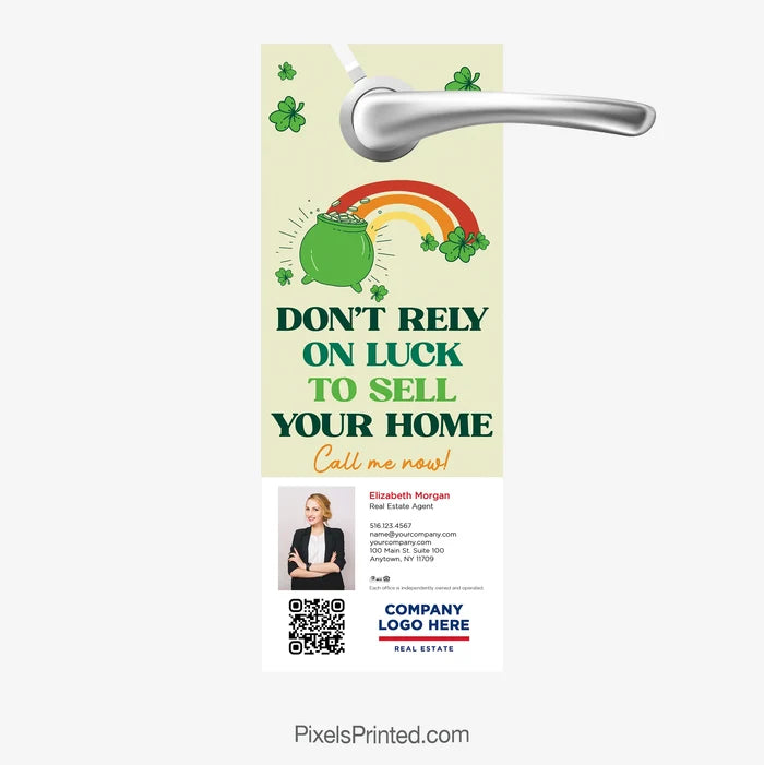 do not rely on luck to sell your house realtor door hanger ERA Real Estate