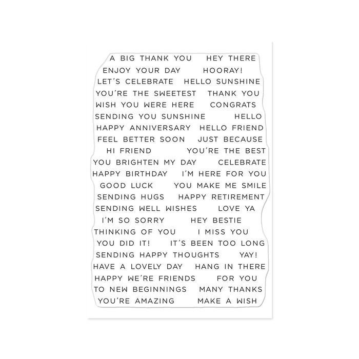 Everyday Sentiment Strips 2 Clear Stamp Set
