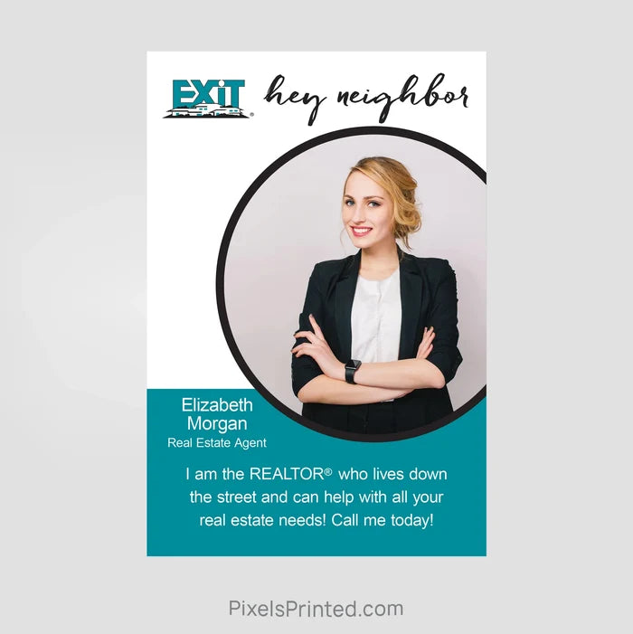 EXIT realty agent announcement postcards PixelsPrinted