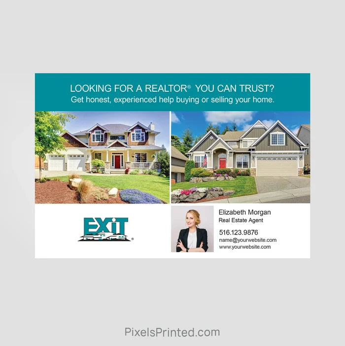 EXIT realty agent announcement postcards PixelsPrinted