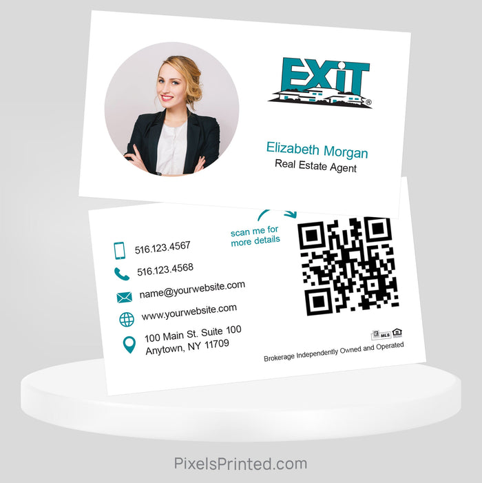 EXIT realty business cards Business Cards PixelsPrinted