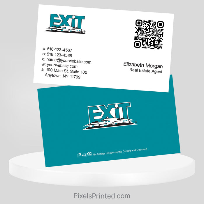 EXIT realty business cards Business Cards PixelsPrinted