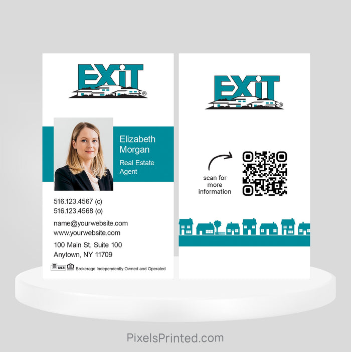 EXIT realty business cards Business Cards PixelsPrinted