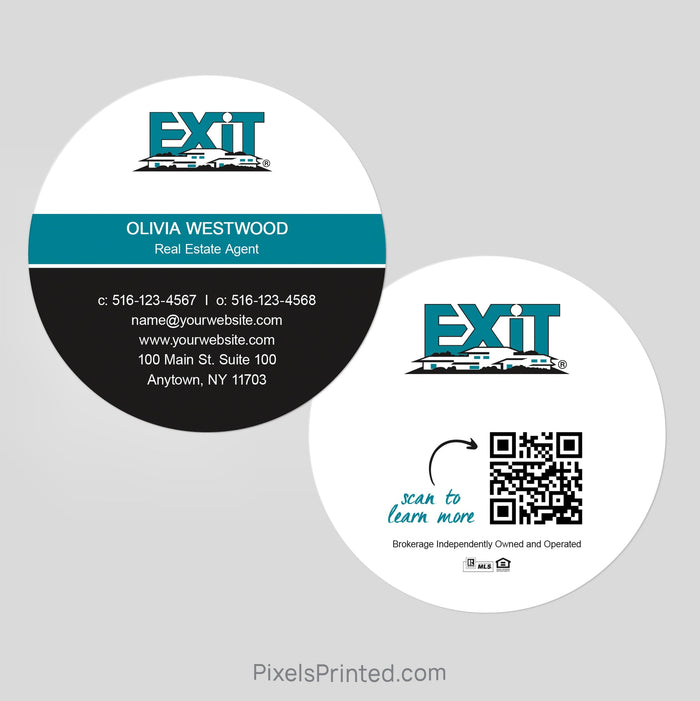 EXIT realty circle business cards Business Cards PixelsPrinted