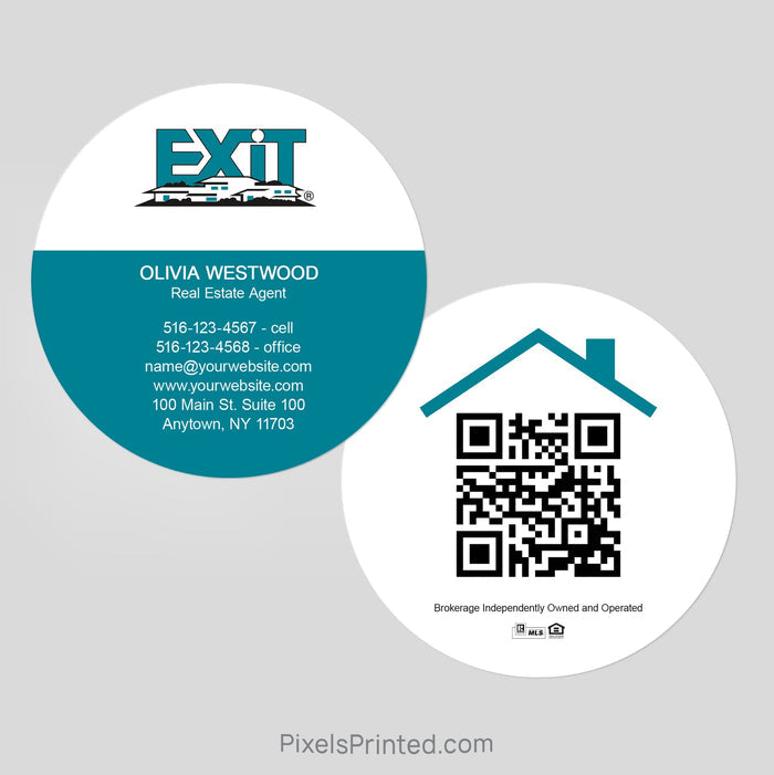 EXIT realty circle business cards Business Cards PixelsPrinted