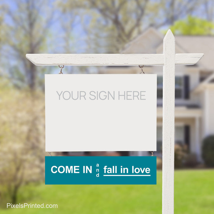 EXIT realty fall in love sign riders PixelsPrinted