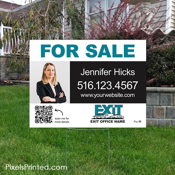 EXIT realty for sale yard sign PixelsPrinted
